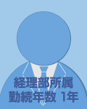 経理部 勤務年数1年
